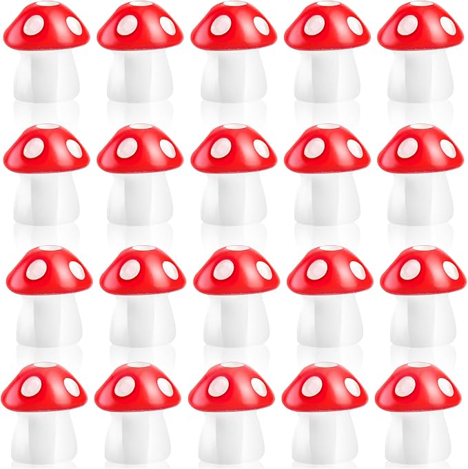 180 pcs Miniature Mushroom Figurines | Tiny Mushrooms for Fairy Garden, Mini Resin, Mushroom Cake Topper Statue Decoration