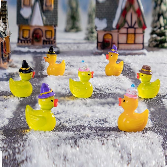 U-Zimikee 45 Pcs Multicolor Mini Resin Ducks, Little Ducks Figurines, Tiny Ducks to Hide, Small Miniature Ducks Figures Bulk for Fairy Garden, Dollhouse Decoration Micro Landscape Ornament