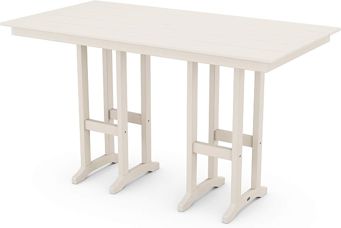 Polywood® Farmhouse 37" x 72" Bar Table in Sand