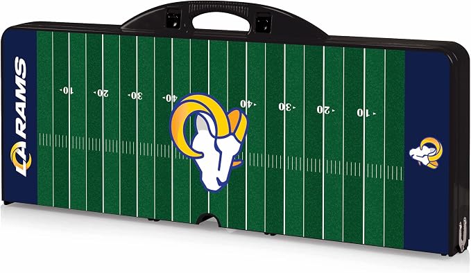 PICNIC TIME NFL Picnic Table Portable Folding Table with Seats and Umbrella
