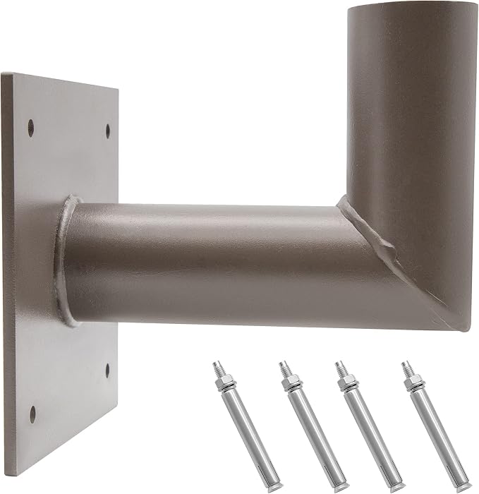 L Shape Wall Mount Bracket Tenon Adapter 2 3/8in Slip Fitter