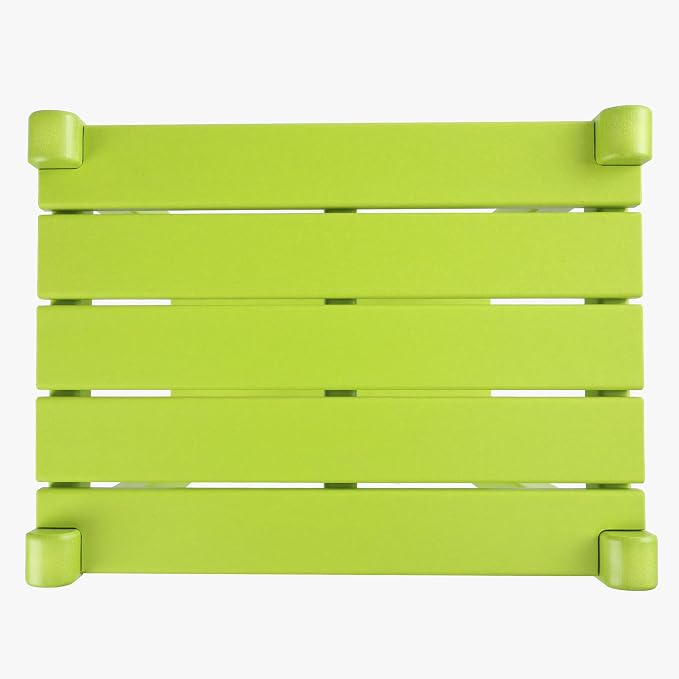 WestinTrends Malibu 36" Outdoor Adirondack HDPE 2-Tier Patio Side Table, Lime