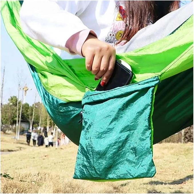 Hammocks, Double Portable Hammock for Camping Lightweight Nylon Parachute for Backpacking Travel Beach Backyard Patio Hiking Amaca,for Outside(Orange)