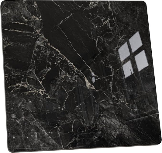 Square Table Top, 39.3" Black Sintered Stone Tabletop, DIY Replacement & Cover Marble Desktop, Scratch & Wear Resistant, Suitable for Indoor & Outdoor