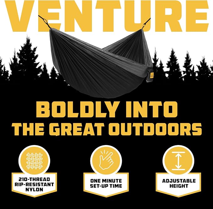 Wise Owl Outfitters Camping Hammock – up to 500lbs Portable Hammock with Tree Straps - Travel, Backpacking, Hiking, Outdoors Camping Gear - Single or Double