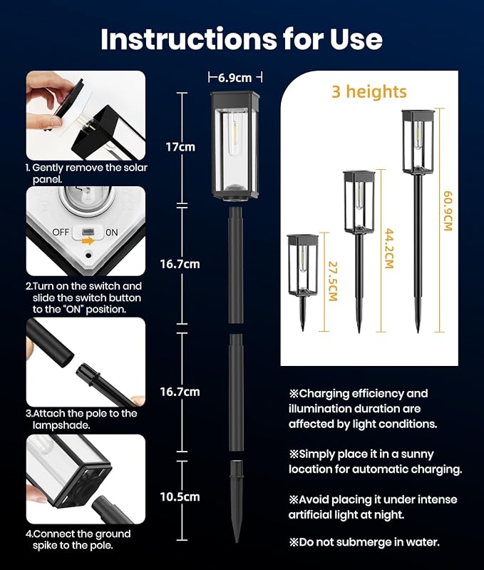 ALFIOT Solar Pathway Lights Outdoor, 12 Pack Bright Solar Lights Outdoor, Auto On/Off, IP65 Waterproof Landscape Lighting for Yard Patio Walkway Driveway Pathway (Cool White)