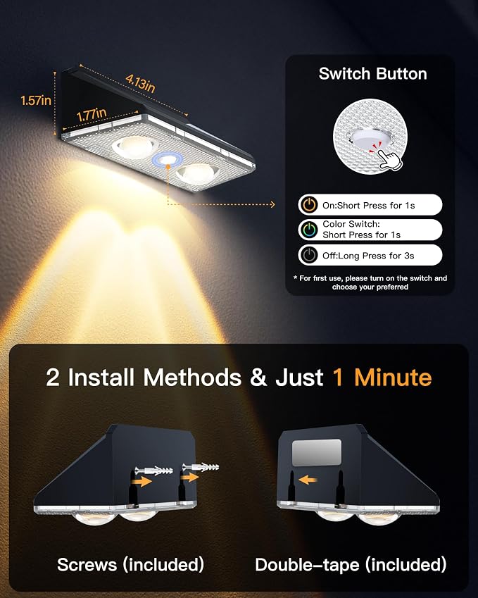 KEILAIMO Solar Fence Lights Outdoor, 12 Pack IP65 Waterproof Fence Lights Solar Powered with Ultra-Bright LED Lens, 9 Color Modes, 12+ Hours Steady Glow for Deck/Backyard/Patio/Pool/Wall - Black