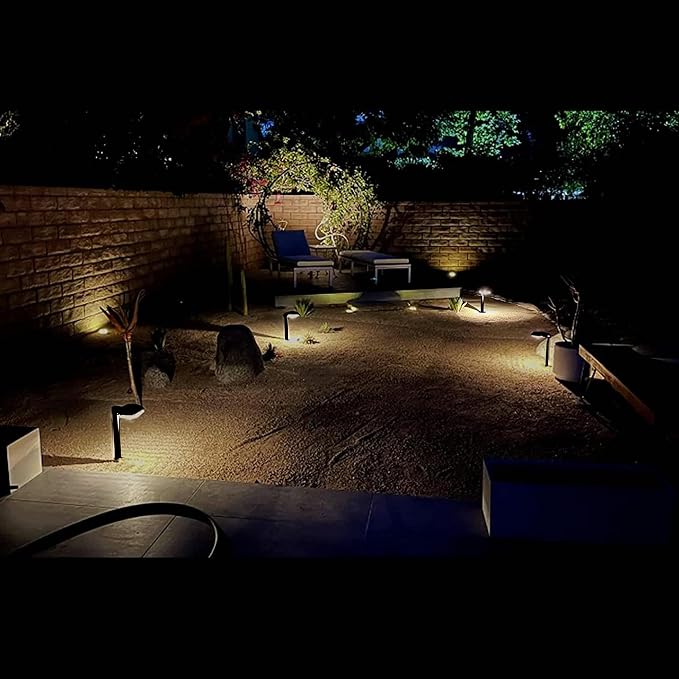 Bobcat Solar Pathway Lights Super Bright 300 lumens with 2-in-1 Warm White and Daylight Modes, Black LED Solar Lights Outdoor Waterproof for Path, Sidewalk, Driveway or Walk Way Light (6 Pack)