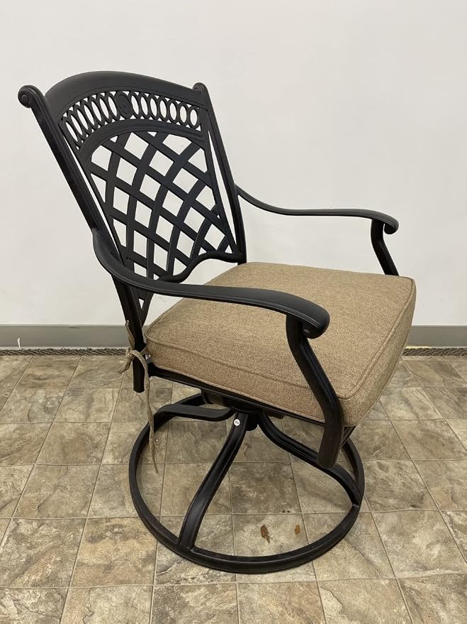 St Augustine Outdoor Cast Aluminum Powder Coated 11-Piece Dining Set with Extendable 48x132 Table (with 10 Swivel Rocking Chairs)