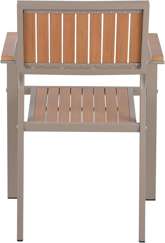 RUNNA Experience Outdoor Dining Freedom with a Flexible Set Including Six Chairs and a Table That Extends from 62.9 to 82.6 Inches for Personalized Arrangements (Camel+Natural@43)