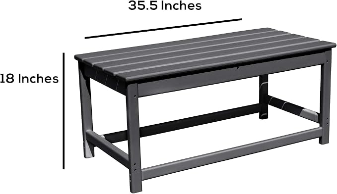 HDPE Laguna Outdoor Poly Adirondack Coffee Table, Lime
