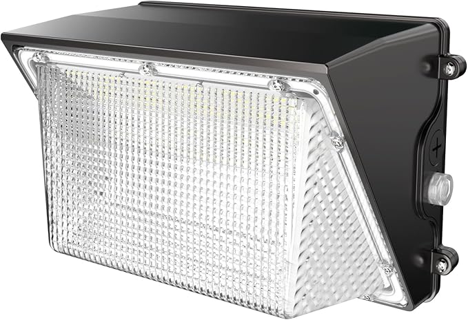 HYPERLITE 120W LED Wall Pack Light with Dusk-to-Dawn Photocell, Ideal Outdoor Security Lighting Commercial and Industrial LED Wall Lights for Parking lot Garage Warehouse Factory ETL Listed