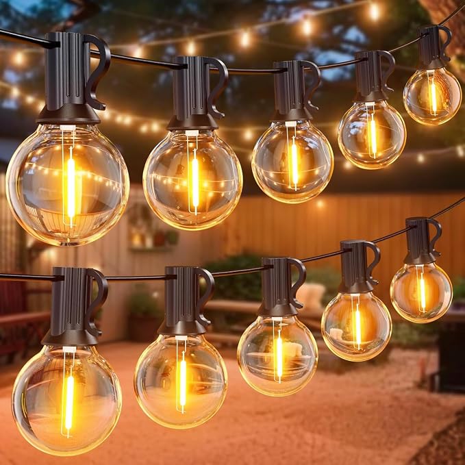 GPATIO Outdoor String Lights, 150FT G40 Bulbs Shatterproof Patio Lights, Waterproof Dimmable Hanging Outdoor Lights, Connectable LED Outside Lights for Backyard Yard Gazebo Porch Party