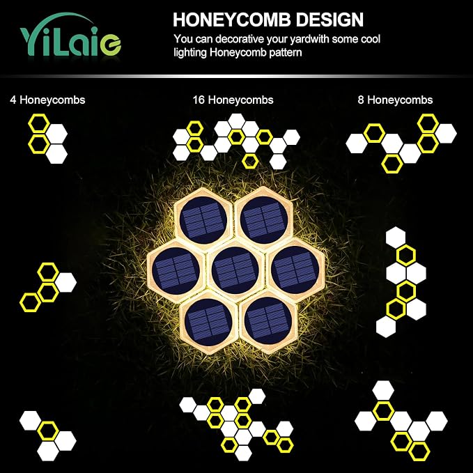 YiLaie Solar Dock Deck Step Lights for Outside Stick on Solar Powered Outdoor Waterproof Driveway Solar Lights for Stairs Flat Post Patio Boat Concrete Pathway Walkway Auto ON/Off (4 Pack)