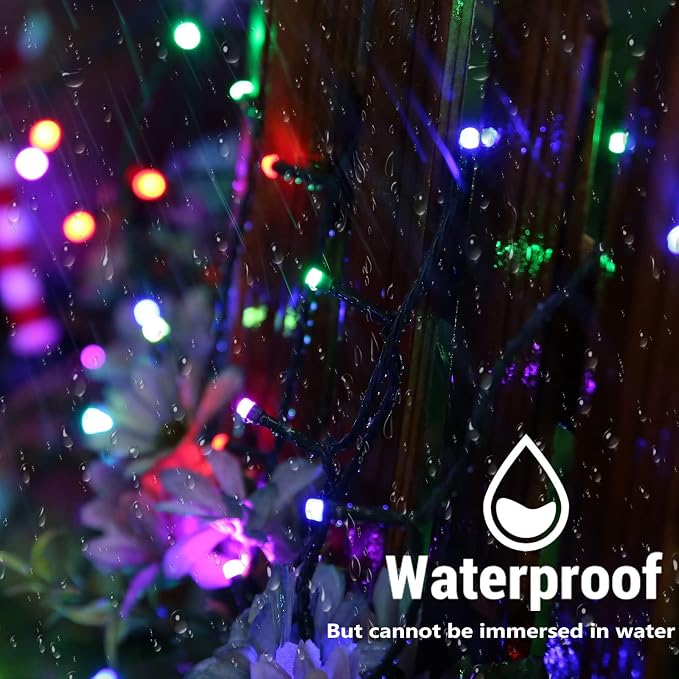 Joomer Christmas String Lights - 164FT 500LED Plug-in RGB String Lights | with Remote, Waterproof Outdoor Indoor with Timer Memory Function for Tree, Yard, Christmas Decor (Non-Connectable)