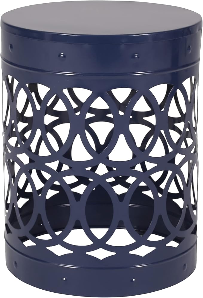 Christopher Knight Home Mellie Outdoor Side Tables - Navy Blue (Set of 2)