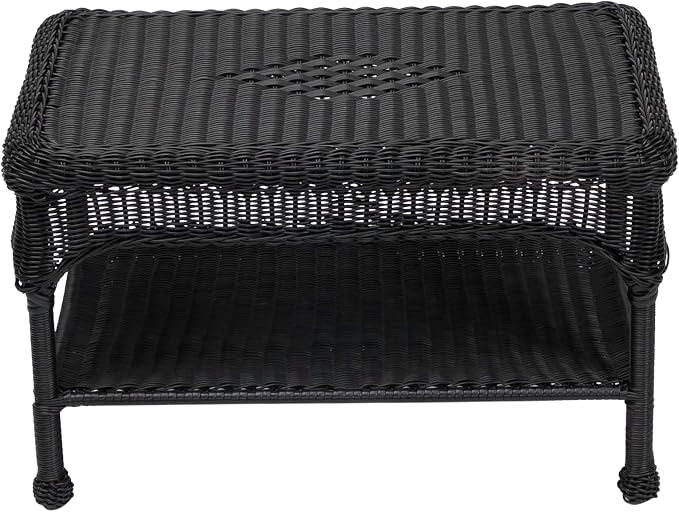 Northlight Wicker Outdoor Patio Conversation Set - Black - 4pc