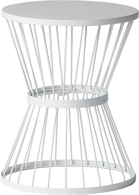 Christopher Knight Home Lassen Outdoor 16" Iron Side Table, Matte White