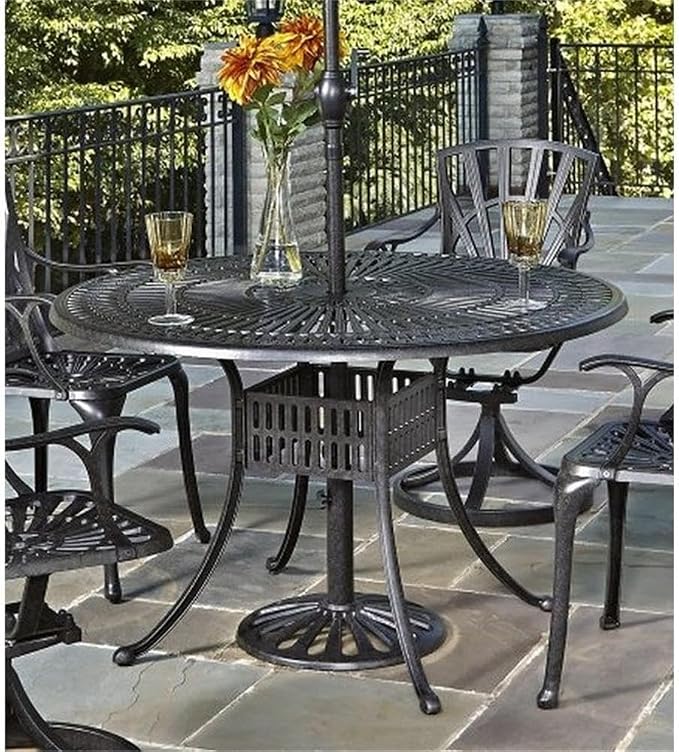 Homestyles 6660-32 Outdoor Dining Table, 48", Grey