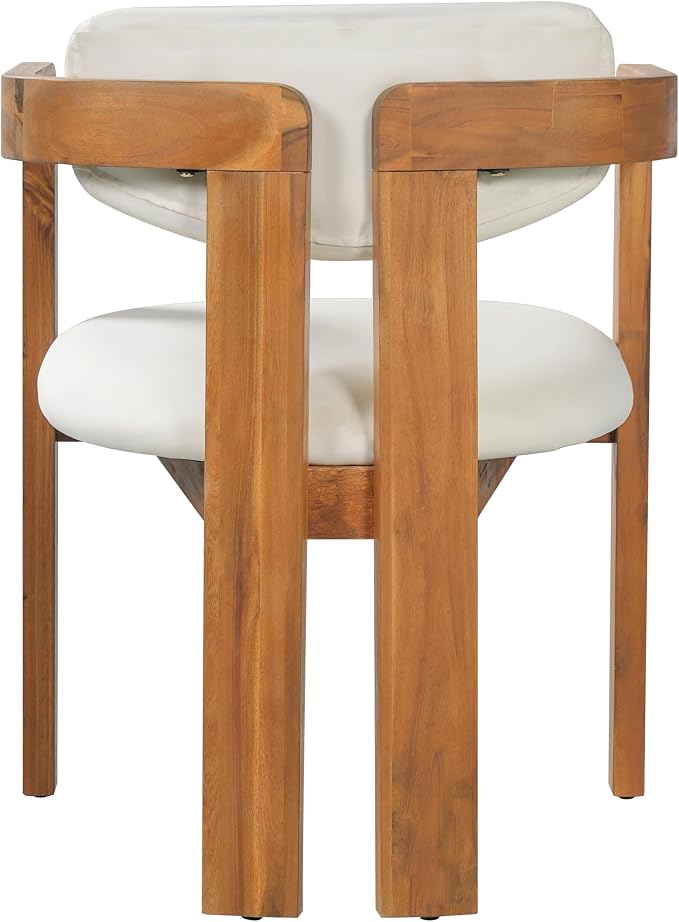 Christopher Knight Home Katy Modern 5 Piece Outdoor Dining Set, Round Dining Table Set for 4 with Chairs, Acacia Wood Patio Furniture Set with Barrel Chairs and Seat & Back Cushions, Beige+Brown