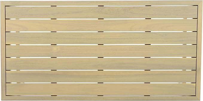 Christopher Knight Home Teras Patio Acacia Wood Coffee Table, Solid Wood Outdoor Table for Patio Furniture Set, Slat Panel Rectangular Top, Light Teak
