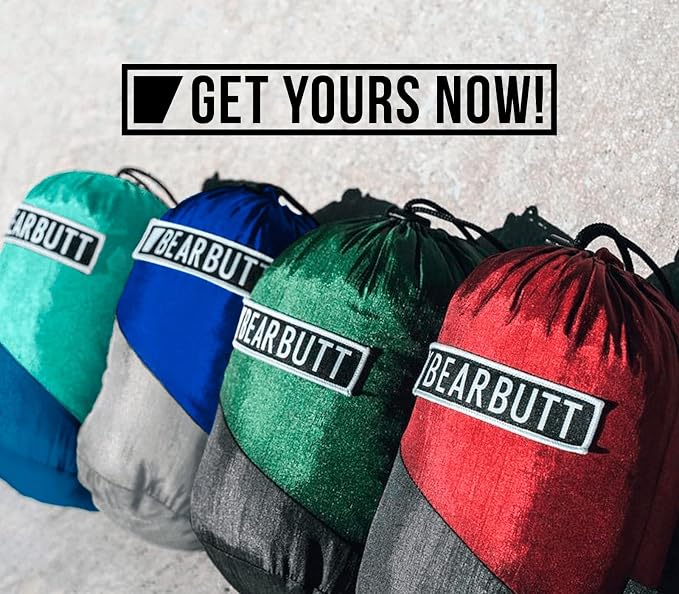Bear Butt Double Camping Hammock and Bear Butt Kodiak Hammock Straps Bundle