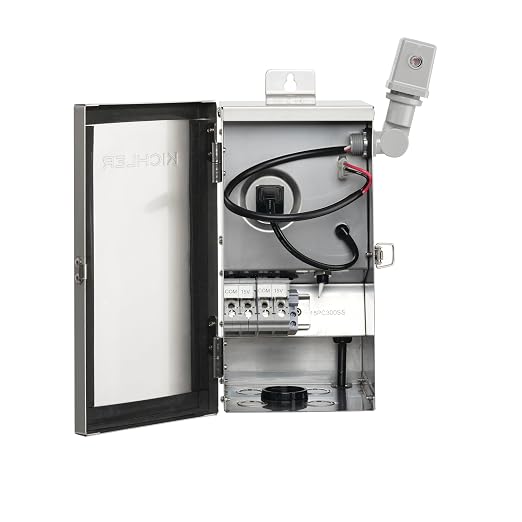 Kichler Plug-In Photocell, Lighting Sensor Compatible with Kichler Transformers, (4.25" H x 2" W x 2" L), 15565BK