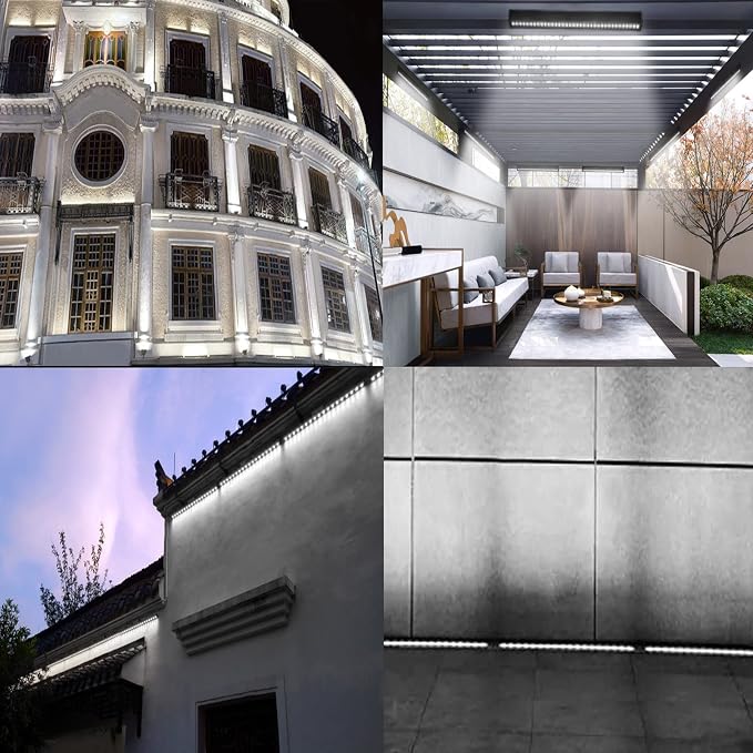 36W Wall Washer Lights, 6000K Daylight White Linear Flood Light, 3.2ft/40 120V LED Light Bar, IP65 Waterproof Outdoor Lights for Landscape, Church, Ads, Yard, Garden（Gray or Black）