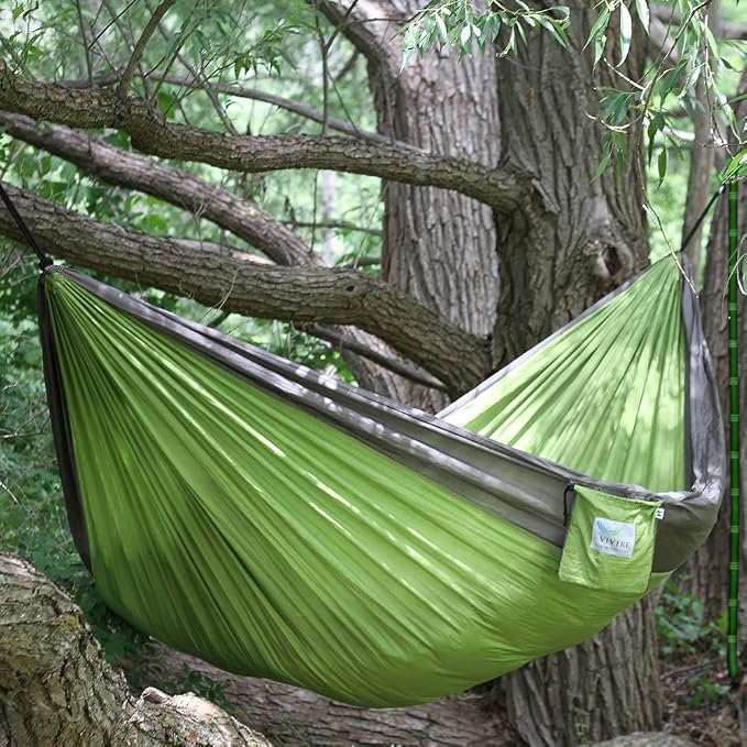 Vivere Double Parachute Camping Hammock, Includes Stuff-Sack (Storm/Apple)