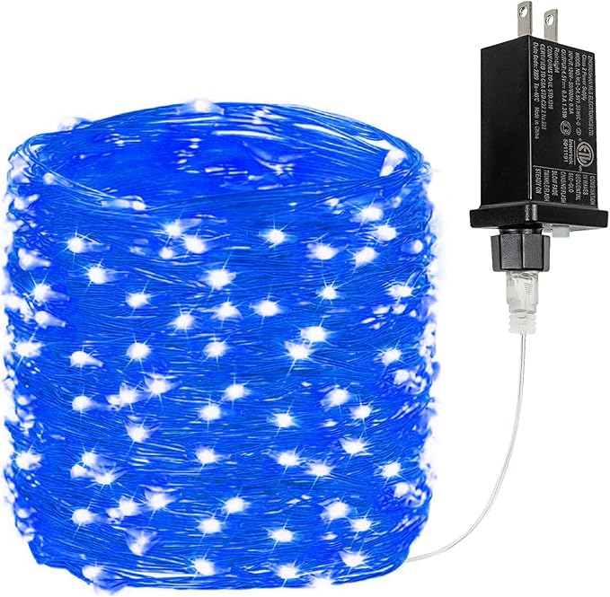 66FT 200 LED Fairy Lights Plug in, 8 Modes Twinkle Lights Blue | Waterproof String Lights Outdoor Indoor, Memory, Timer, Copper Wire, Christmas Lights for Bedroom Garden Party Holiday Decor