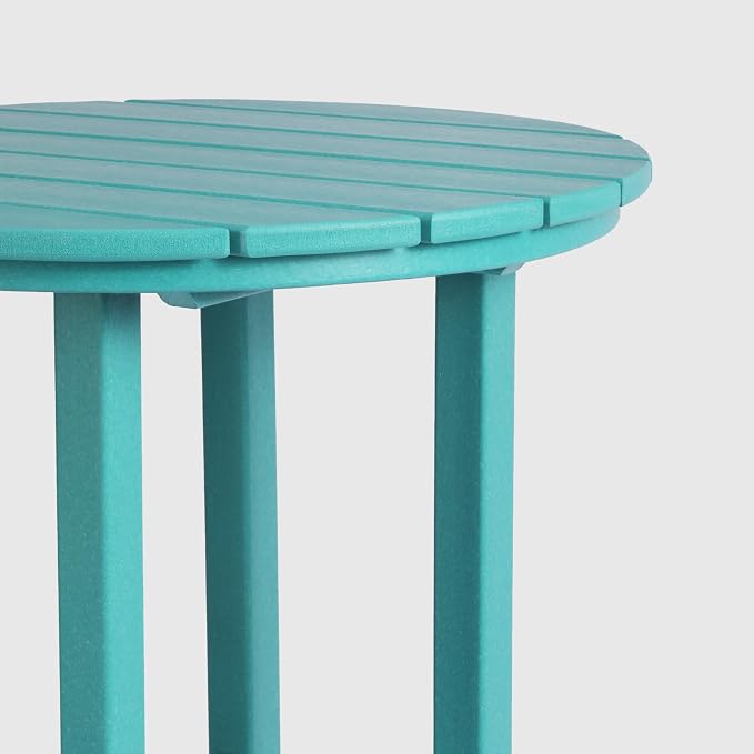 WestinTrends Malibu 42" Counter Height Round Outdoor Patio Bistro Bar Table, Turquoise