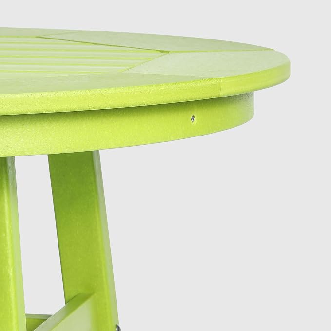 WestinTrends Malibu 5-Piece HDPE Outdoor Patio Dining Bar Bistro Table Set with Counter High Round Bar Stools
