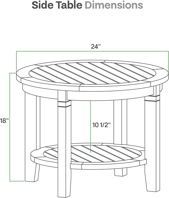 Cambridge Casual Camden Teak Wood Padded Woven Seat Patio Adirondack Conversation Set of 3, Chat Set with 2 Adirondack Chairs and Side Table, Free Patio Cover, Weather-Resistant