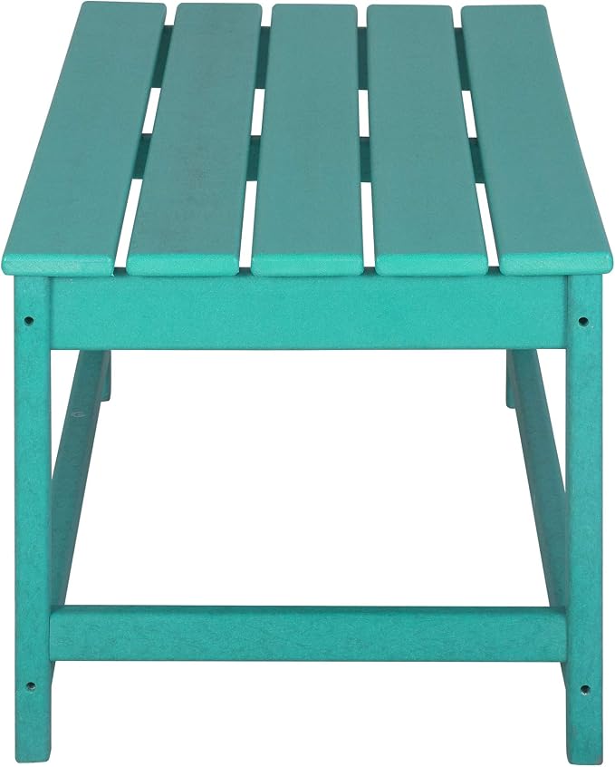 WestinTrends Malibu 3-Piece Set Outdoor Coffee and Side Table for Adirondack Chair, Turquoise