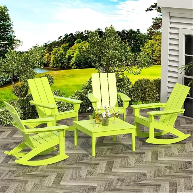 Costaelm Outdoor Side Tables for Patio, Small Patio Conversation Table Weather Resistant Coffee Table, Small Square Table Outdoor End Tables for Porch, Balcony, Poolside, Deck, Lime