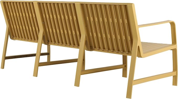 KEIKI 1 PC Outdoor Indoor 3-Seater Sofa PP Furniture Conversation Set Easy Assembly for Patio