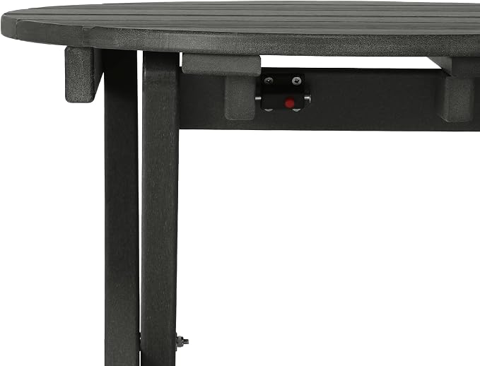 Costaelm Outdoor Bistro Table, Patio Round Portable Folding Bar Height Table Tall Balcony Pub Small High Top for Front Porch Deck, Backyard, Garden, Gray