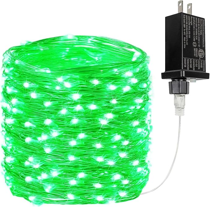66FT 200 LED Fairy Lights Plug in, 8 Modes Twinkle Halloween Lights Green | Waterproof String Lights Outdoor Indoor, Memory, Timer, Copper Wire, Halloween Lights for Bedroom Garden Party Holiday Decor