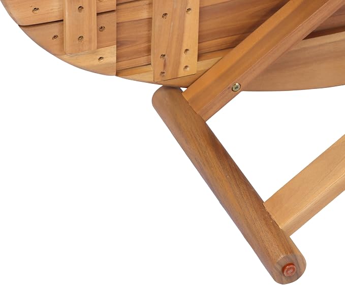 Christopher Knight Home Bubi Patio Acacia Wood Coffee Table, Solid Wood Outdoor Table for Patio Furniture Set, Slat Panel Oval Top, Teak