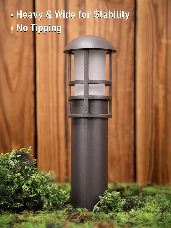 LEONLITE 6-Pack RGBCW Low Voltage Landscape Pathway Lights, 3W, CRI90 | Color Changing, 12-24V AC/DC, Aluminum, ETL, Multi-Color, Low Voltage LED Bollard Path Lights, for Walkway Yard Garden