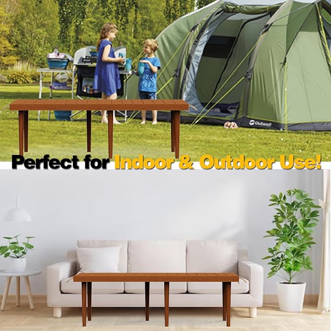 22x44 Inch Boho Low Picnic Wood Table - Foldable Design and 13inch Wood Table Leg for Sitting On The Floor Low Height Floor Picnic Table Encourage A Laid-Back Vibe At Home Or in Nature