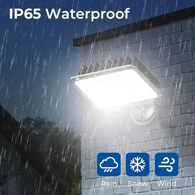 CINOTON 120W LED Flood Lights Outdoor, IP65 Waterproof Exterior Security Wall Lights with 180°Knuckle, 16800LM 120V Outside Aluminum Lighting Fixture for Courtyard Barn Garage 5000K 2 Pack, UL Listed