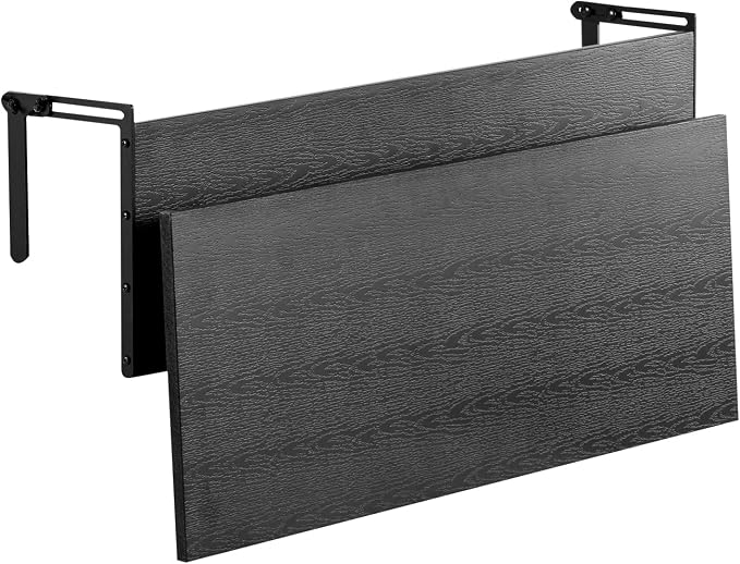 VEVOR Balcony Hanging Table, 48 x 12 inch Folding Balcony Railing Table, Outdoor Balcony Bar for Railings, 50 lbs Loading, Fit from 1" to 4.3", Serving for Patio & Deck