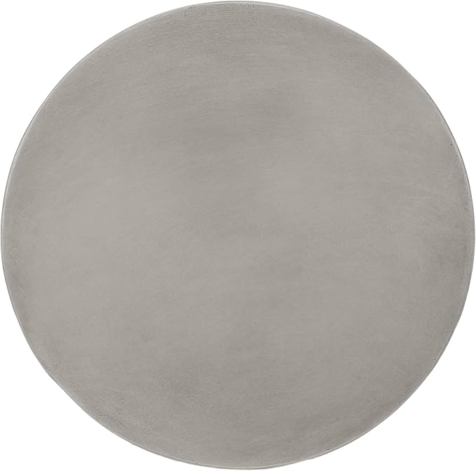 Patio Side Table, Lightweight Concrete, Light Grey