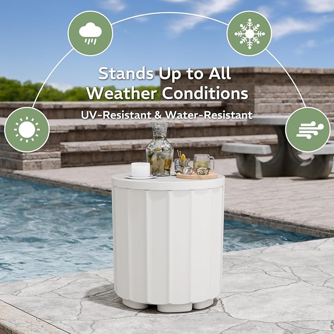 FONTOI Outdoor Cooler Side Table 2 Pack, 2 in 1 Ice Chest Side Table,as Cooler Side Table,Cooler Table for Patio, Parties Picnics, Beach