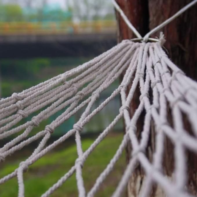 Nylon Ropes Hammock Net Woven Outdoor Camping Multi-Purpose Lightweight Portable Tree Hanging Hammock