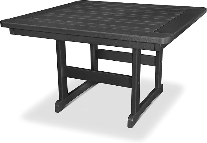 POLYWOOD PST48BL Park 48" Square Table, Black