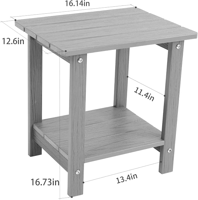 Outdoor Wooden Table,Side Table,Patio Table,Ideal for Patio, Camping, Pool, Beach, ect.(Dark Blue)