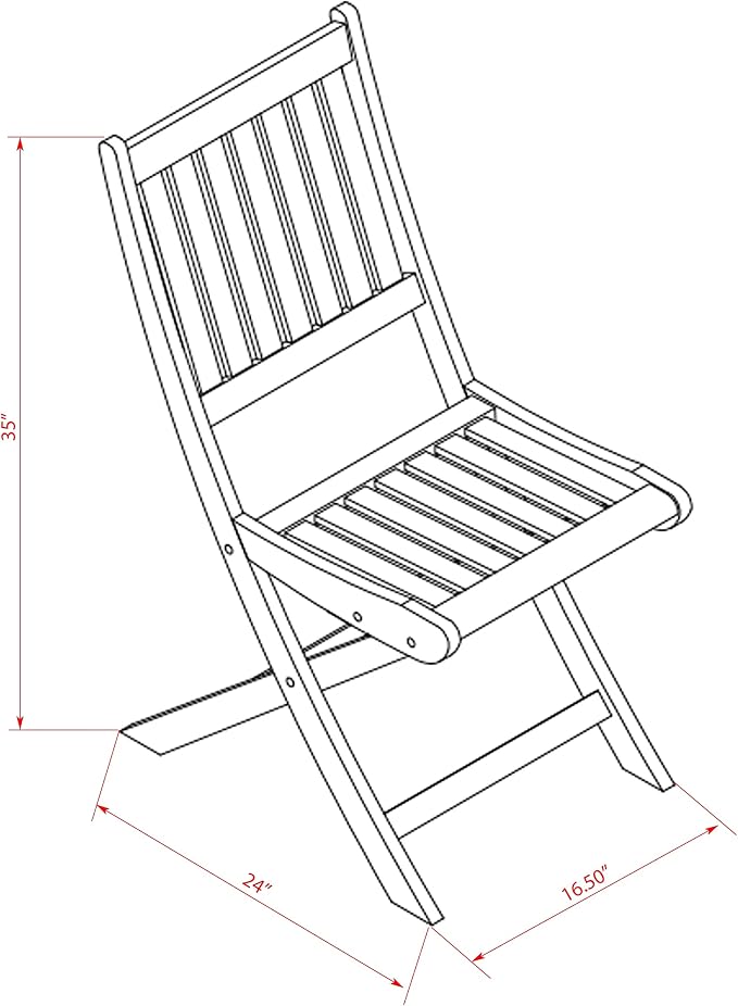 East West Furniture BSDK5CWNA 5 Piece Patio Dining Set Includes an Oval Outdoor Acacia Wood Table and 4 Folding Side Chairs, 36x79 Inch, Natural Oil