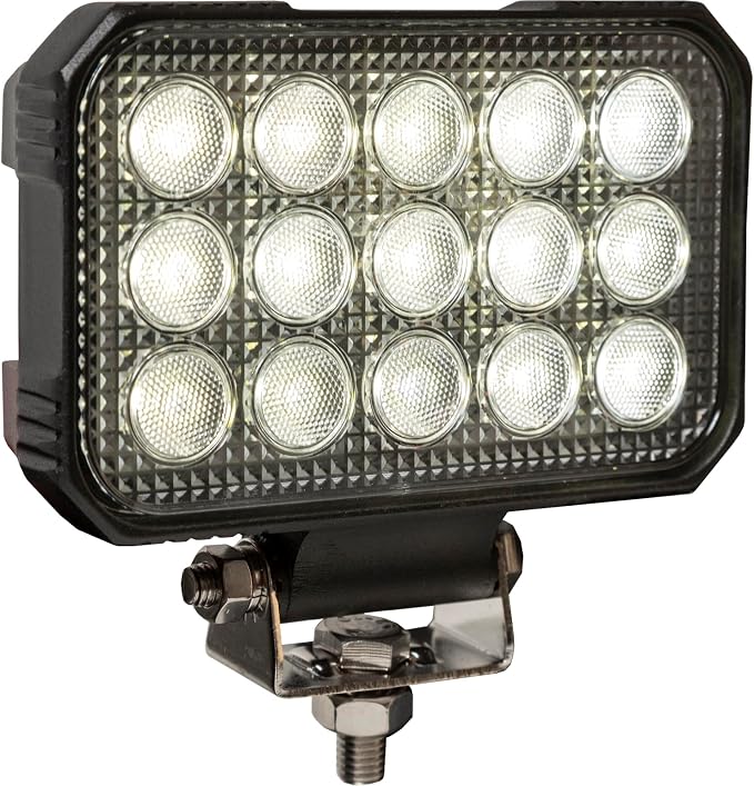 Buyers Products 1492196 Ultra Bright 6 Inch Wide Rectangular LED Flood Light, 9000 Lumens, Fog Light, Light Bar for ATV, UTV, Work Trucks and Trailers, Utility Truck, Off Road, Clear